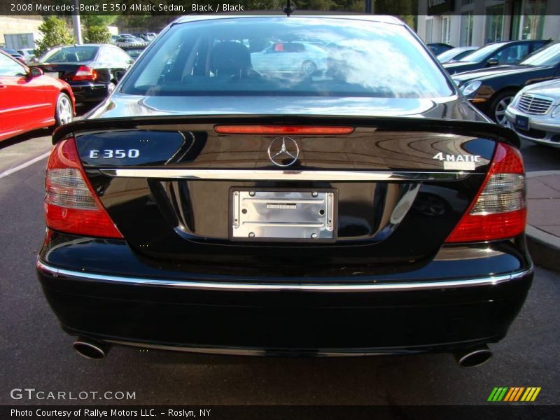 Black / Black 2008 Mercedes-Benz E 350 4Matic Sedan