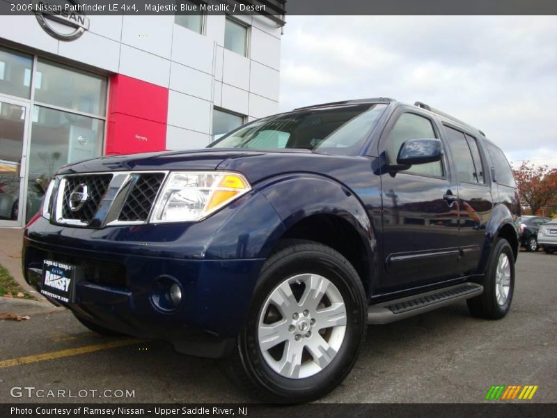 Majestic Blue Metallic / Desert 2006 Nissan Pathfinder LE 4x4