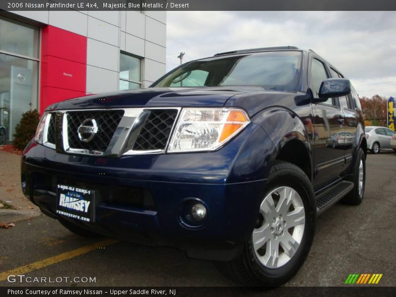 Majestic Blue Metallic / Desert 2006 Nissan Pathfinder LE 4x4