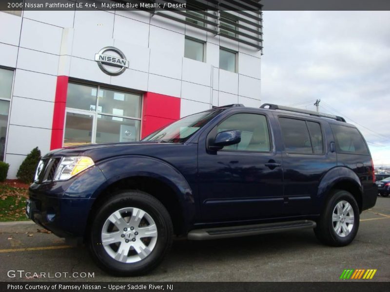 Majestic Blue Metallic / Desert 2006 Nissan Pathfinder LE 4x4