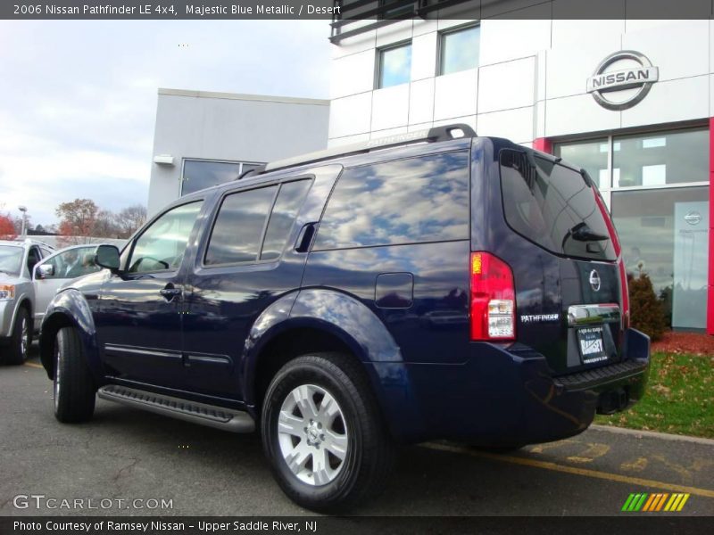Majestic Blue Metallic / Desert 2006 Nissan Pathfinder LE 4x4