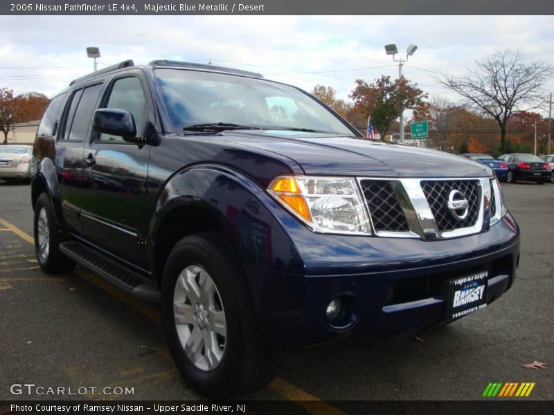 Majestic Blue Metallic / Desert 2006 Nissan Pathfinder LE 4x4