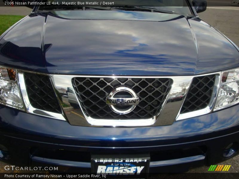 Majestic Blue Metallic / Desert 2006 Nissan Pathfinder LE 4x4