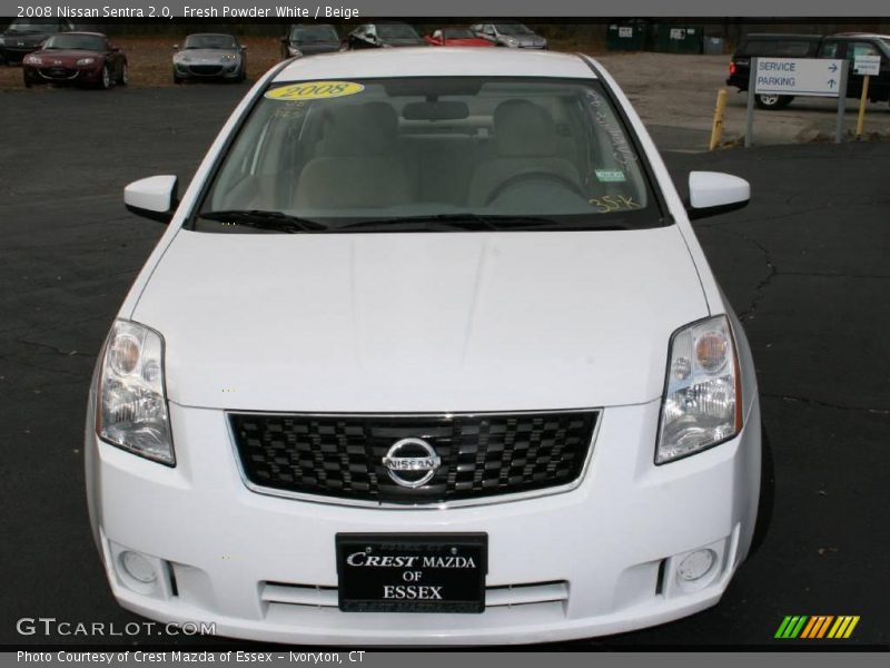 Fresh Powder White / Beige 2008 Nissan Sentra 2.0
