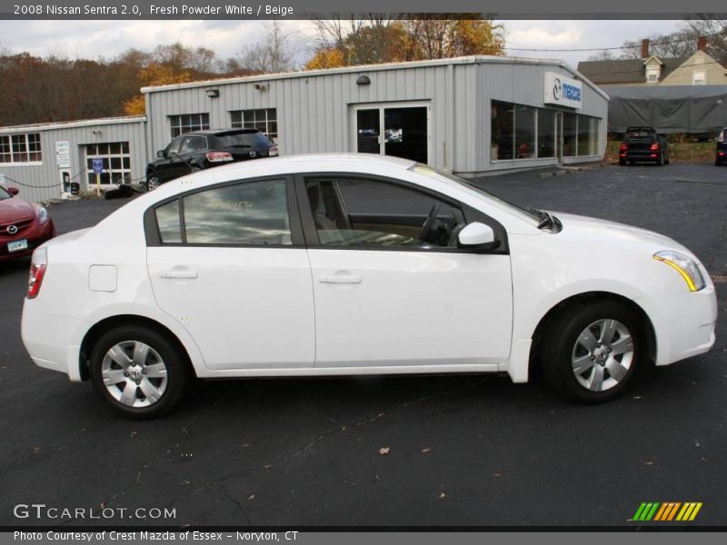 Fresh Powder White / Beige 2008 Nissan Sentra 2.0