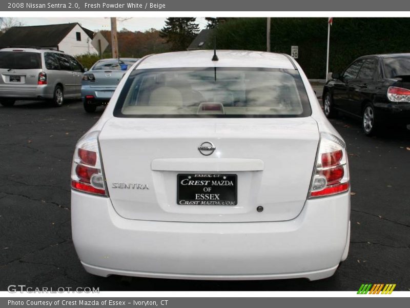 Fresh Powder White / Beige 2008 Nissan Sentra 2.0