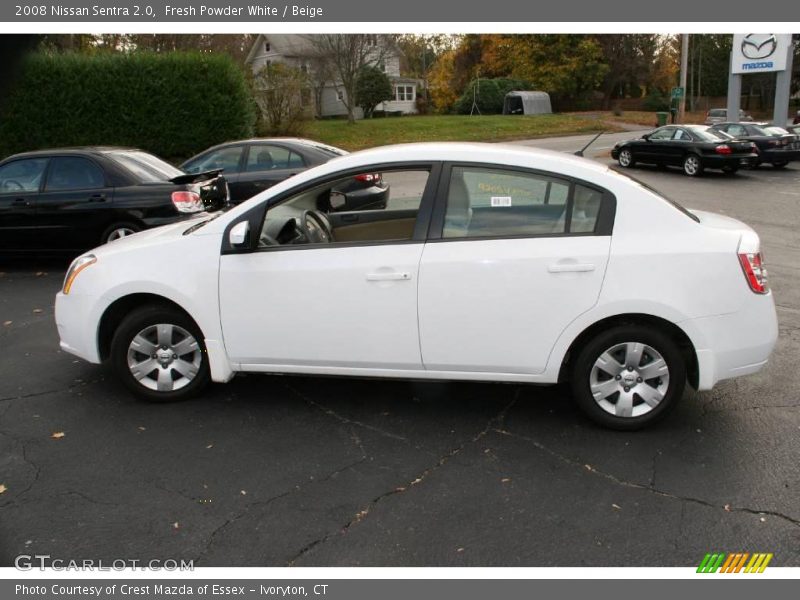 Fresh Powder White / Beige 2008 Nissan Sentra 2.0