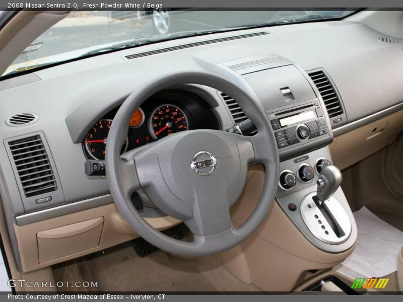 Fresh Powder White / Beige 2008 Nissan Sentra 2.0