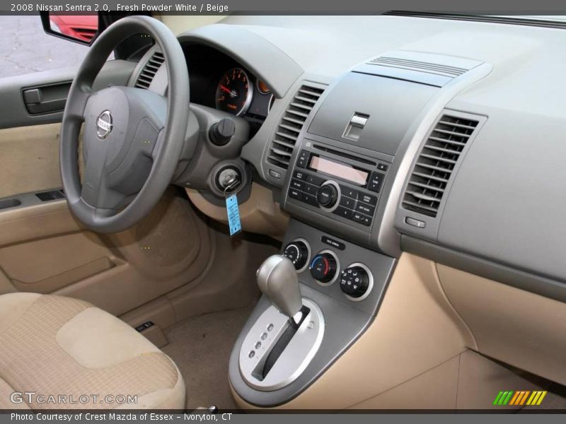 Fresh Powder White / Beige 2008 Nissan Sentra 2.0