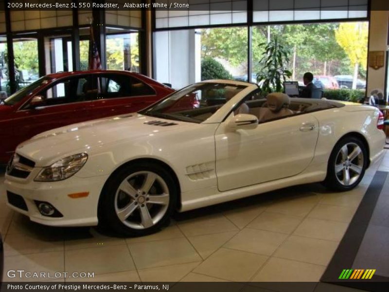 Alabaster White / Stone 2009 Mercedes-Benz SL 550 Roadster