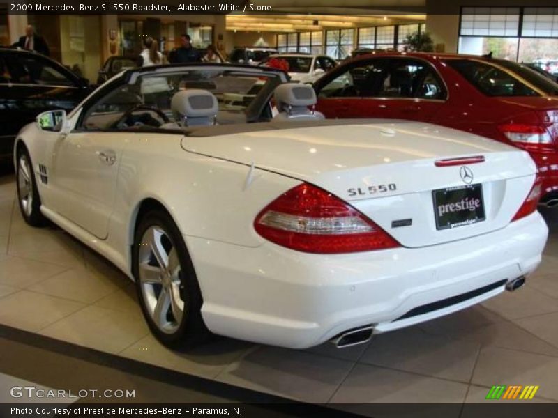Alabaster White / Stone 2009 Mercedes-Benz SL 550 Roadster