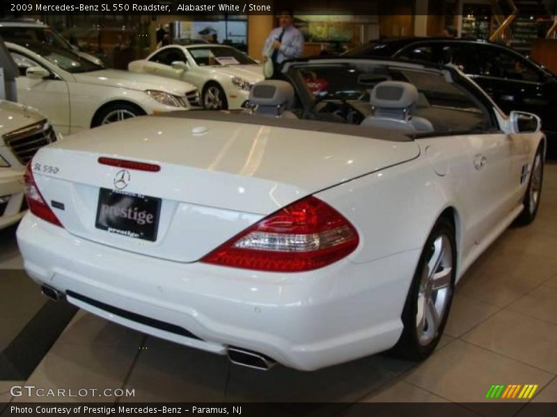 Alabaster White / Stone 2009 Mercedes-Benz SL 550 Roadster