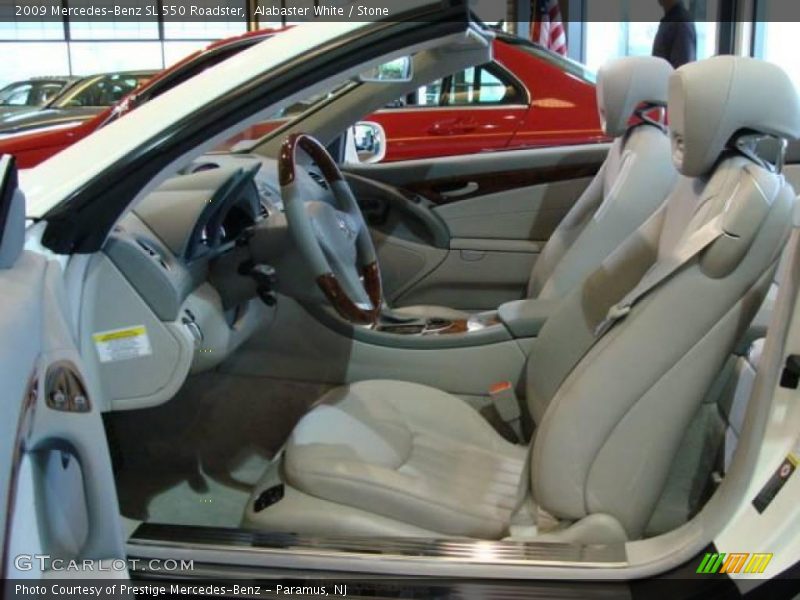 Alabaster White / Stone 2009 Mercedes-Benz SL 550 Roadster