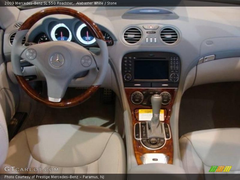 Alabaster White / Stone 2009 Mercedes-Benz SL 550 Roadster