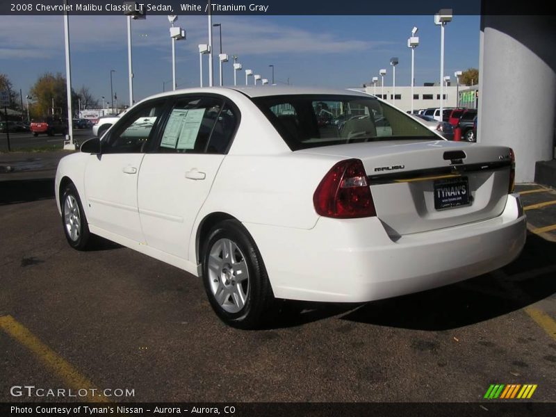 White / Titanium Gray 2008 Chevrolet Malibu Classic LT Sedan