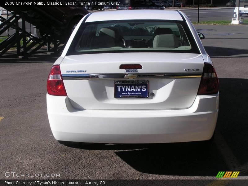 White / Titanium Gray 2008 Chevrolet Malibu Classic LT Sedan