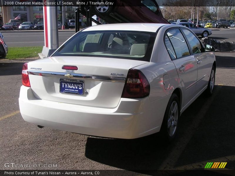 White / Titanium Gray 2008 Chevrolet Malibu Classic LT Sedan