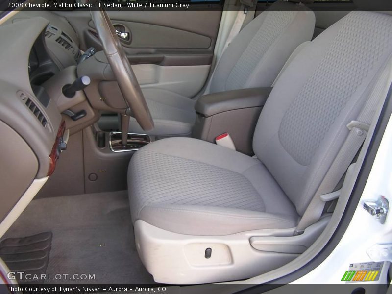 White / Titanium Gray 2008 Chevrolet Malibu Classic LT Sedan