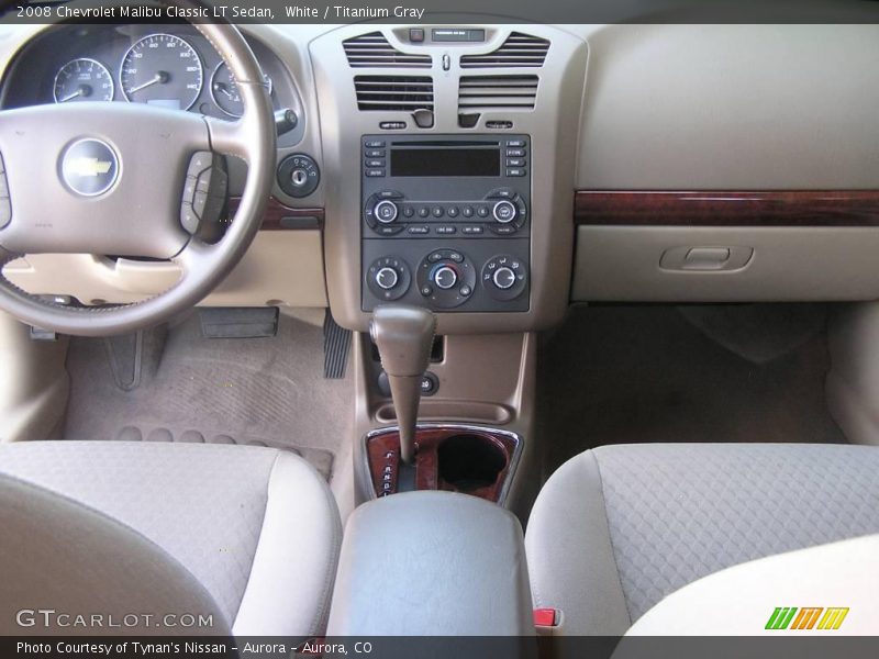 White / Titanium Gray 2008 Chevrolet Malibu Classic LT Sedan