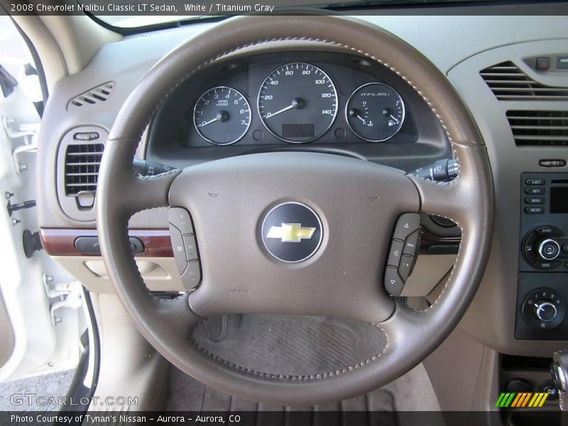 White / Titanium Gray 2008 Chevrolet Malibu Classic LT Sedan