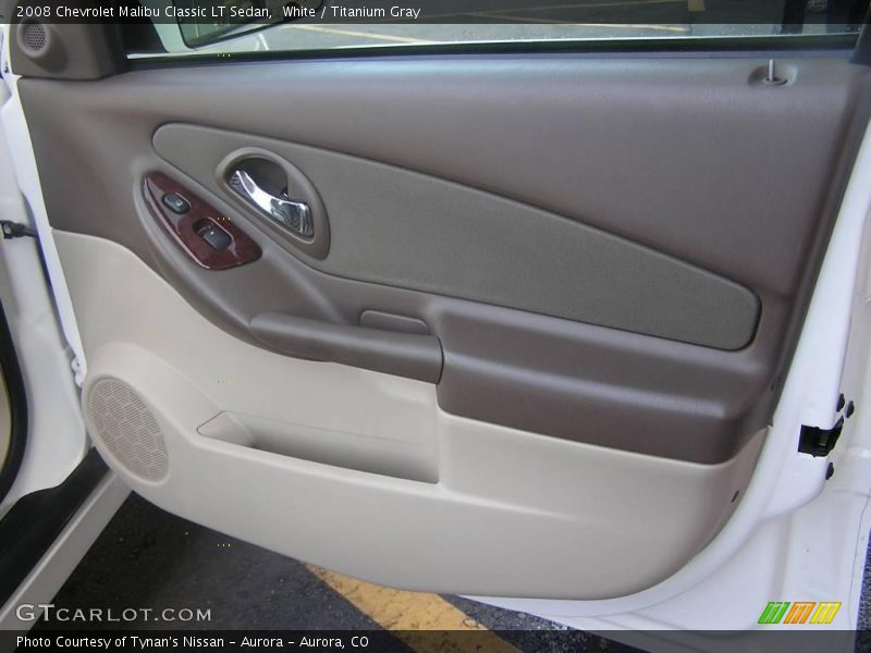White / Titanium Gray 2008 Chevrolet Malibu Classic LT Sedan