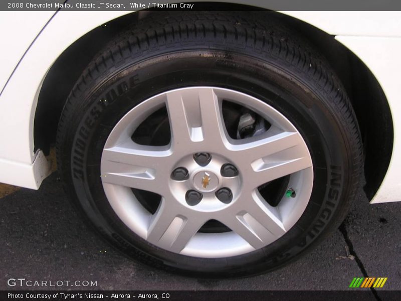 White / Titanium Gray 2008 Chevrolet Malibu Classic LT Sedan