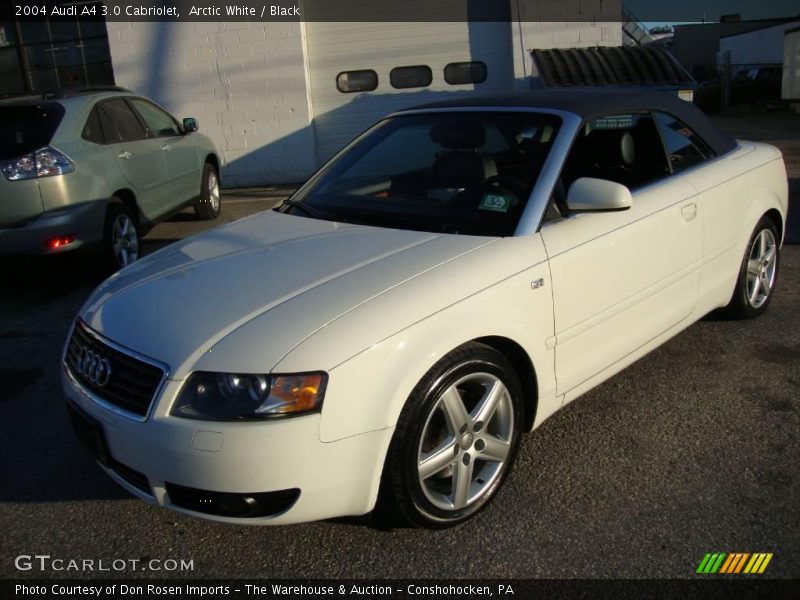 Arctic White / Black 2004 Audi A4 3.0 Cabriolet