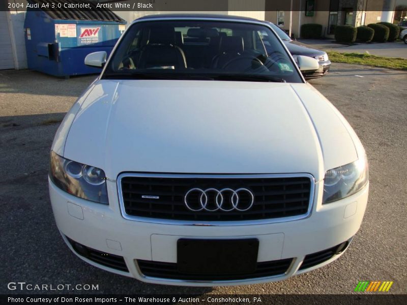 Arctic White / Black 2004 Audi A4 3.0 Cabriolet