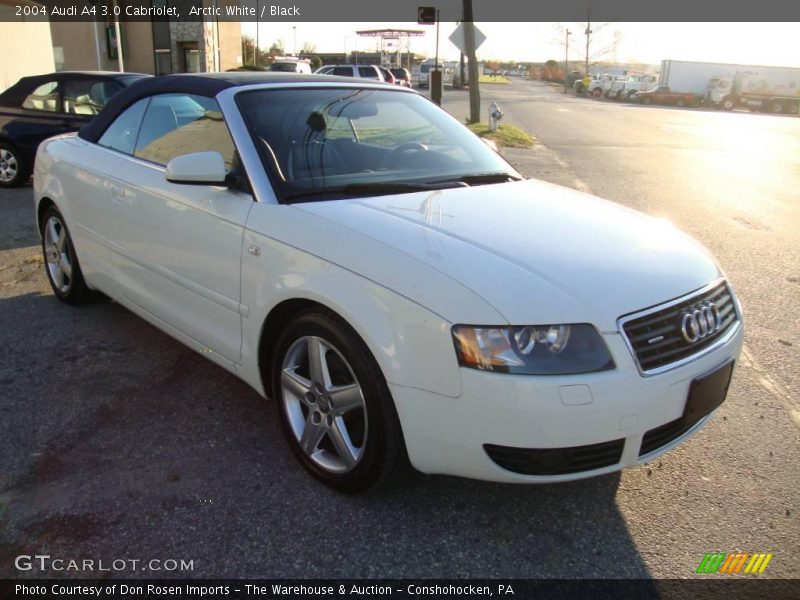 Arctic White / Black 2004 Audi A4 3.0 Cabriolet
