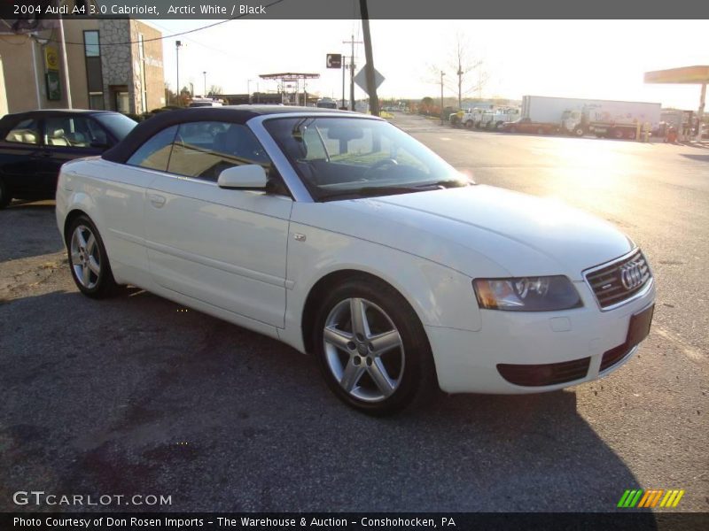 Arctic White / Black 2004 Audi A4 3.0 Cabriolet