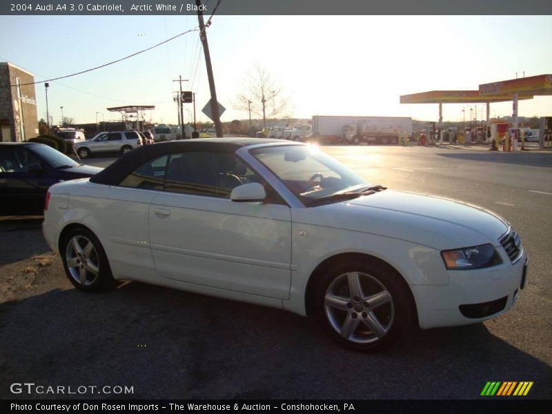 Arctic White / Black 2004 Audi A4 3.0 Cabriolet