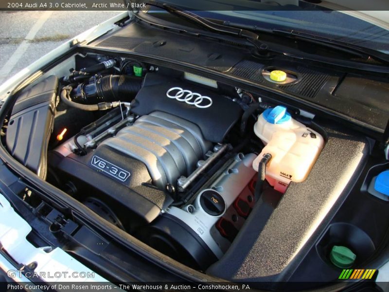 Arctic White / Black 2004 Audi A4 3.0 Cabriolet