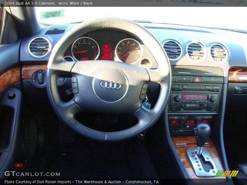 Arctic White / Black 2004 Audi A4 3.0 Cabriolet