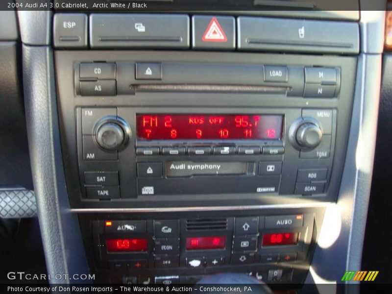 Arctic White / Black 2004 Audi A4 3.0 Cabriolet