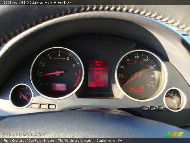 Arctic White / Black 2004 Audi A4 3.0 Cabriolet