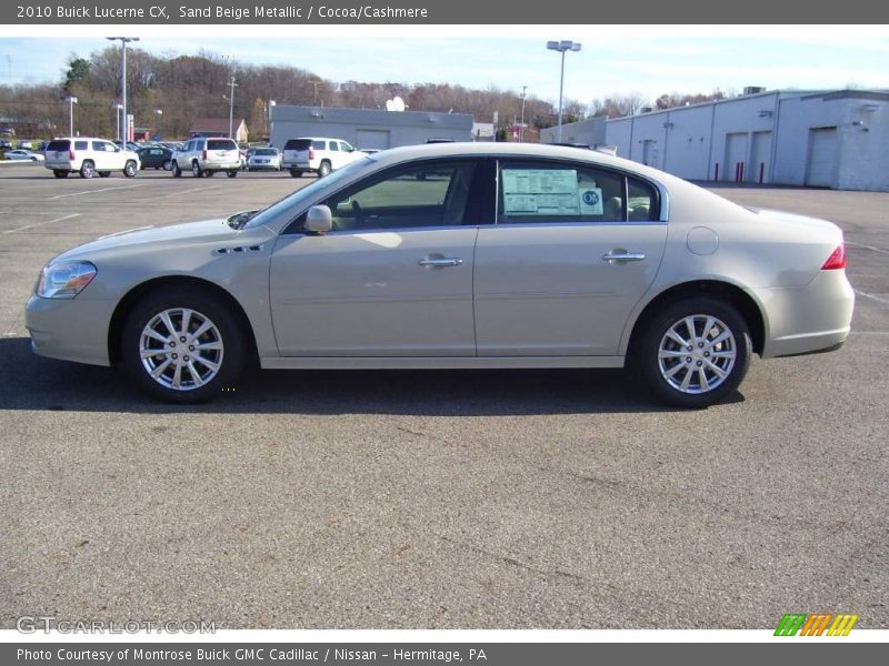 Sand Beige Metallic / Cocoa/Cashmere 2010 Buick Lucerne CX