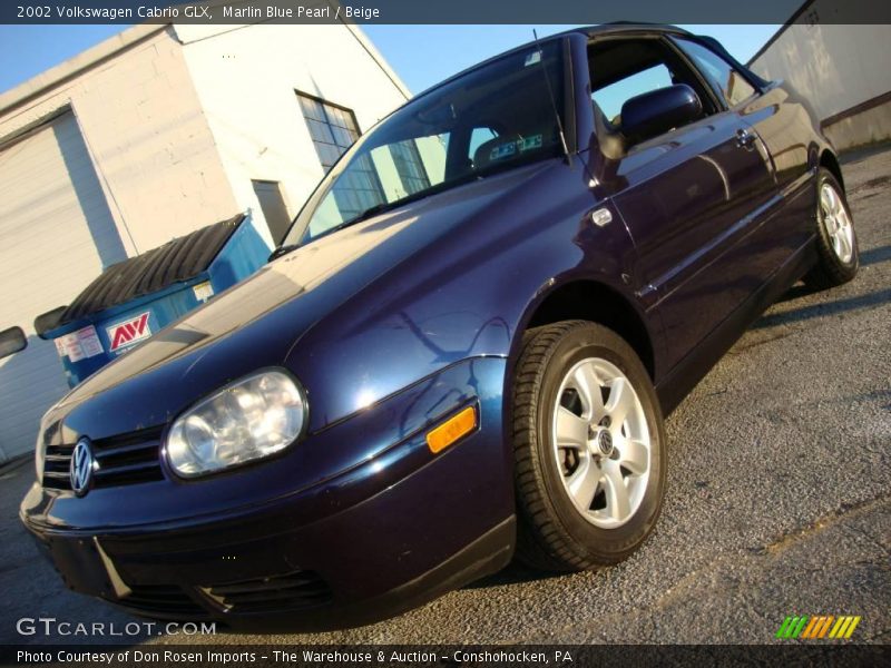 Marlin Blue Pearl / Beige 2002 Volkswagen Cabrio GLX
