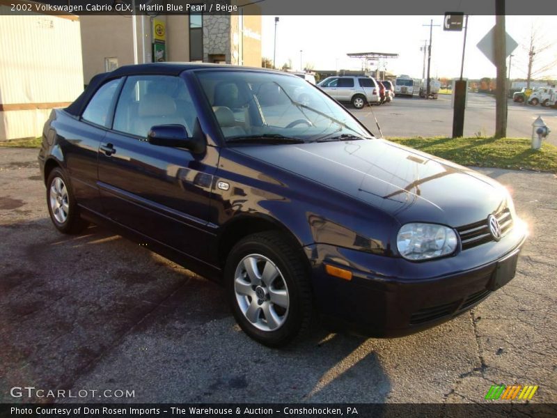 Marlin Blue Pearl / Beige 2002 Volkswagen Cabrio GLX