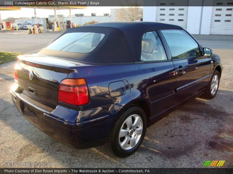 Marlin Blue Pearl / Beige 2002 Volkswagen Cabrio GLX