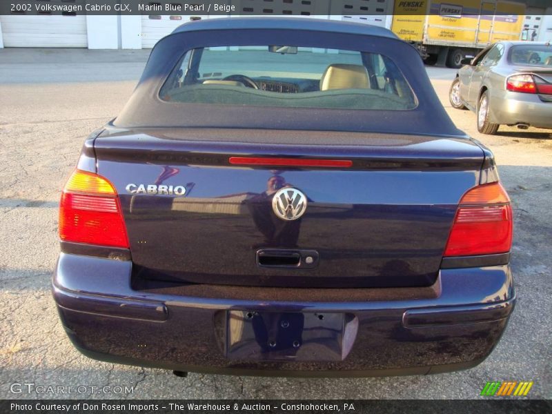Marlin Blue Pearl / Beige 2002 Volkswagen Cabrio GLX