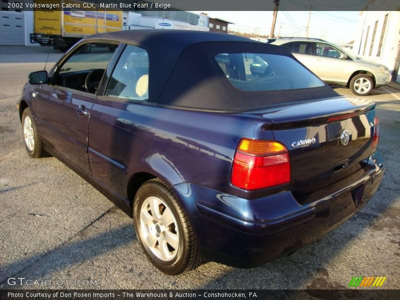 Marlin Blue Pearl / Beige 2002 Volkswagen Cabrio GLX