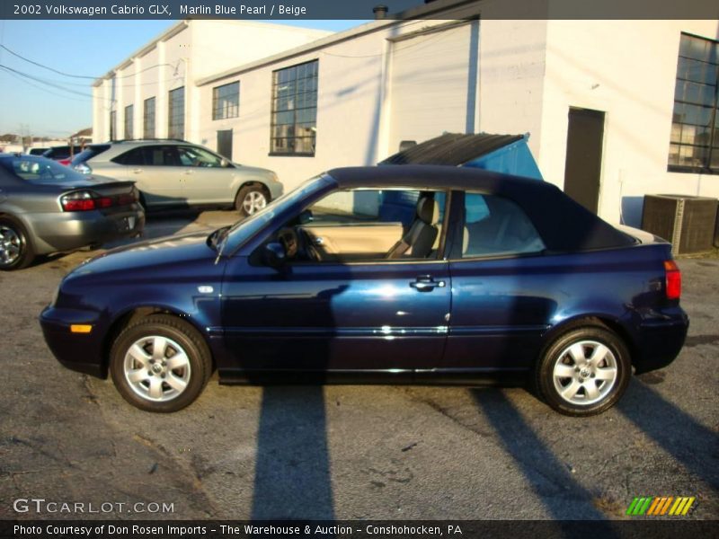 Marlin Blue Pearl / Beige 2002 Volkswagen Cabrio GLX