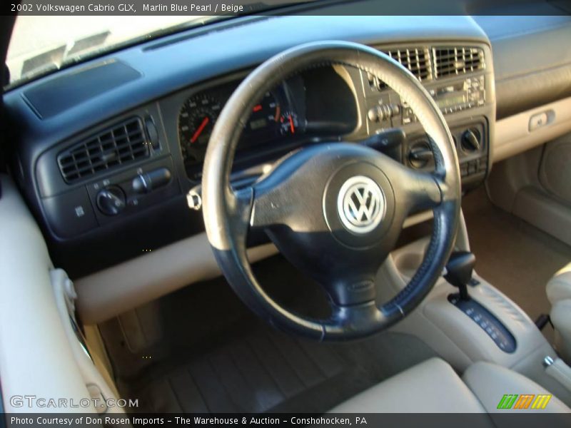 Marlin Blue Pearl / Beige 2002 Volkswagen Cabrio GLX