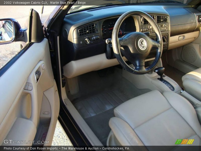 Marlin Blue Pearl / Beige 2002 Volkswagen Cabrio GLX