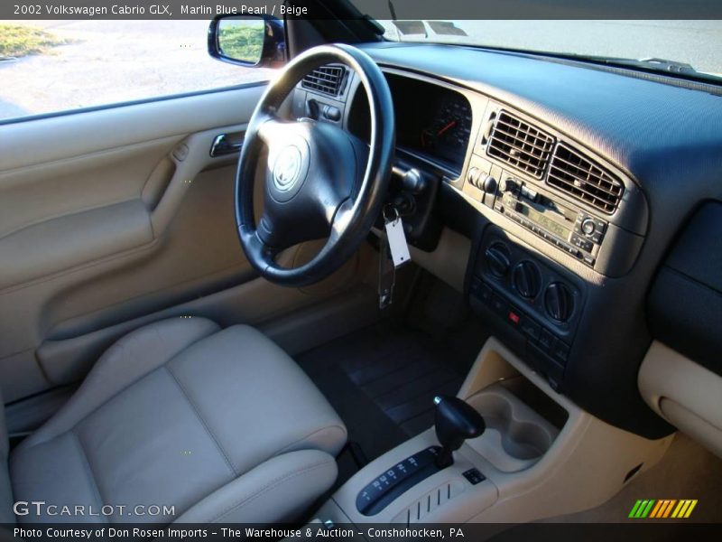 Marlin Blue Pearl / Beige 2002 Volkswagen Cabrio GLX