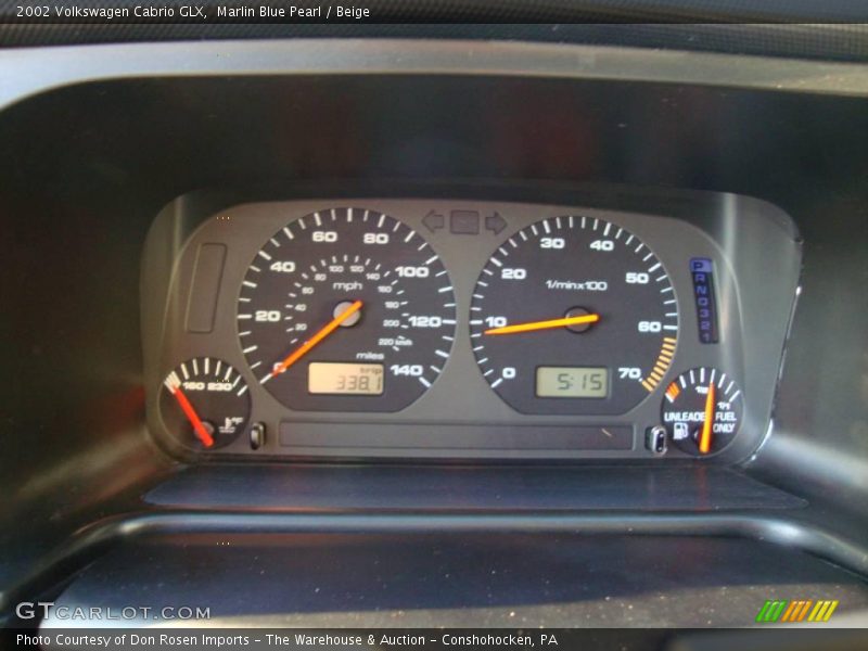 Marlin Blue Pearl / Beige 2002 Volkswagen Cabrio GLX