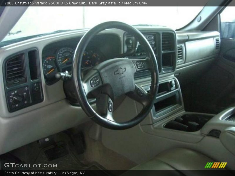 Dark Gray Metallic / Medium Gray 2005 Chevrolet Silverado 2500HD LS Crew Cab