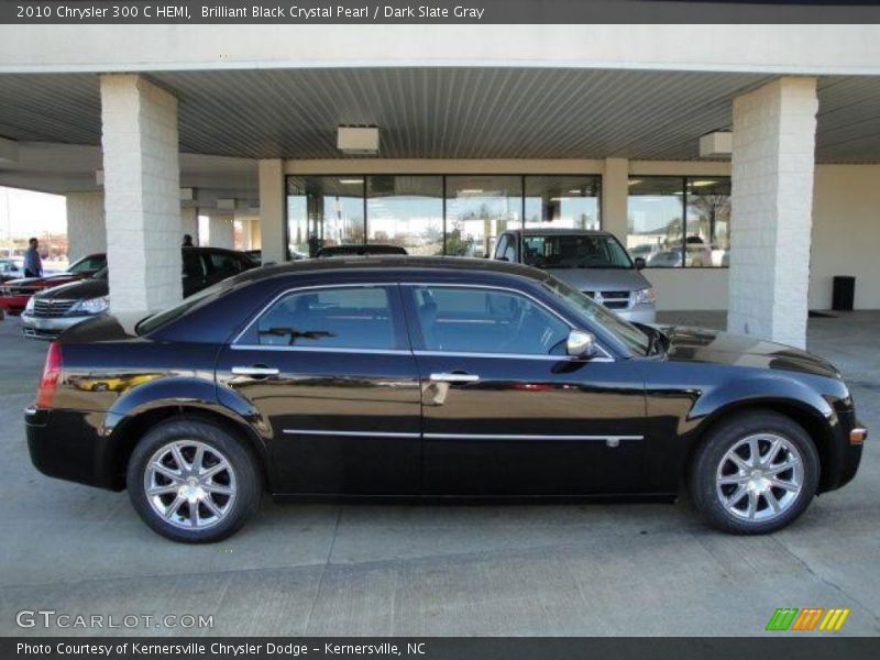 Brilliant Black Crystal Pearl / Dark Slate Gray 2010 Chrysler 300 C HEMI