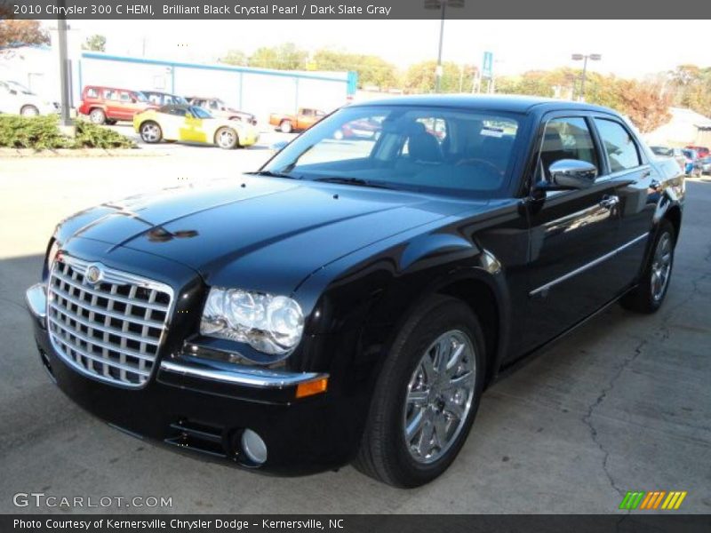Brilliant Black Crystal Pearl / Dark Slate Gray 2010 Chrysler 300 C HEMI