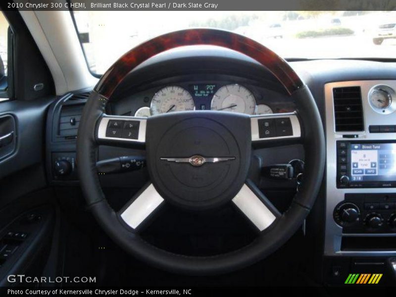Brilliant Black Crystal Pearl / Dark Slate Gray 2010 Chrysler 300 C HEMI